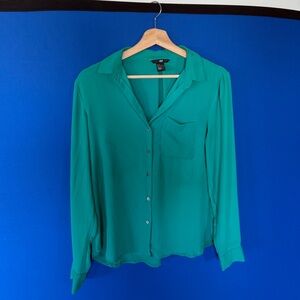 H&M Teal Button Down Shirt